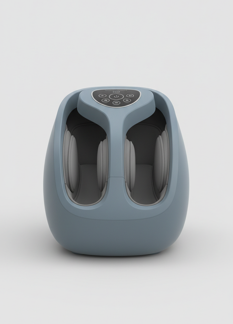 Foot and calf massager in mist blue finish